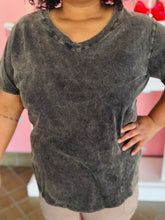 Plus Charcoal Acid Wash T-Shirt