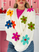 3D Knitted Flower Cardigan