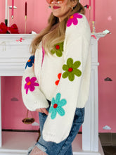 3D Knitted Flower Cardigan