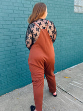 Rust Textured Jumpsuit