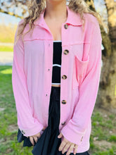 Pink Ribbed Shacket