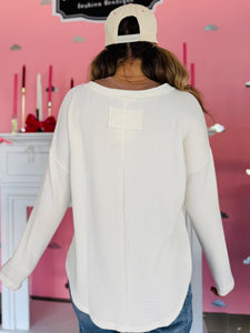 Ivory Button Long Sleeve