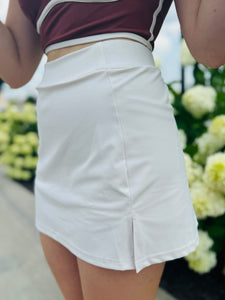 Cream Athletic Skort