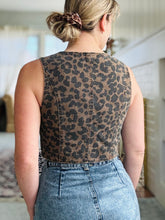 Leopard Denim Vest