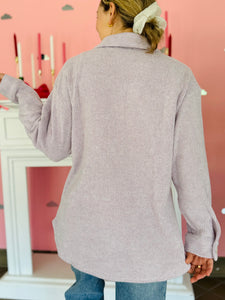 Soft Oversized Lavender Shacket