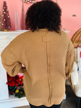 Brown Knit Long Sleeve Top