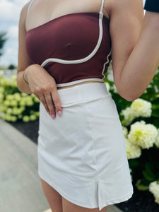 Cream Athletic Skort