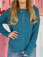 Teal Button Long Sleeve