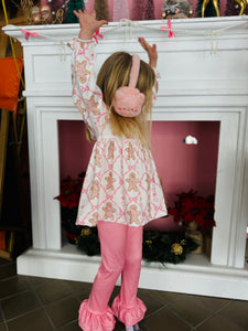 Kids Pink Ruffle Pants