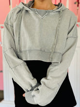 Grey Mineral Wash Pullover Hoodie