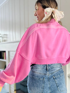 Cropped Pink Shrug