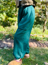 Oversized Emerald Cargo Sweatpants