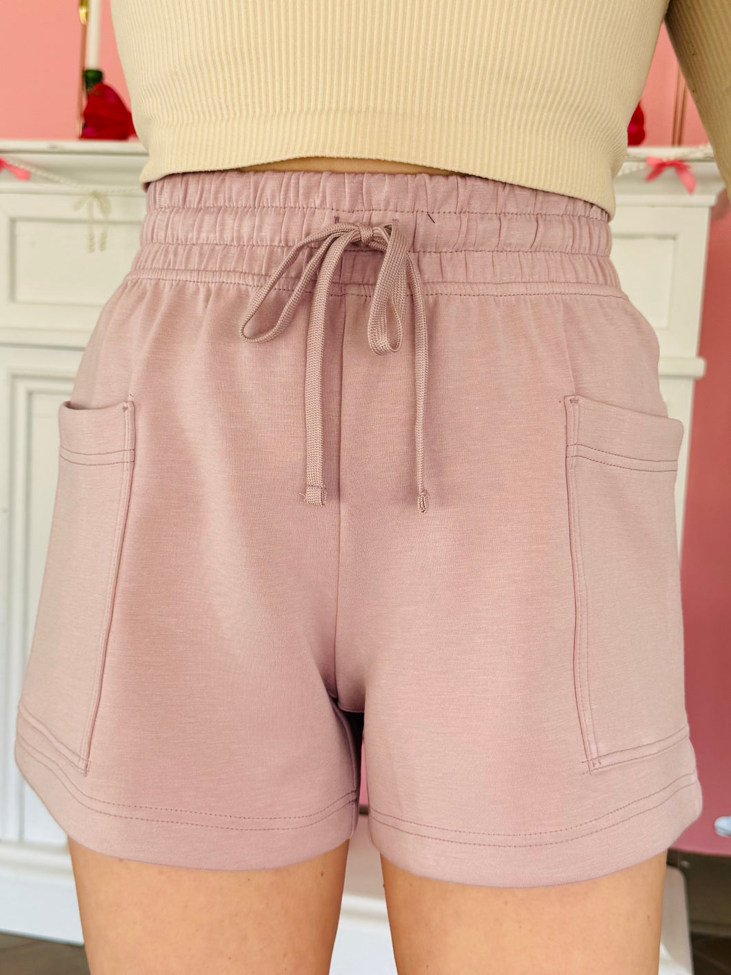 Modal Shorts Color Blush