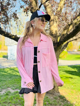 Pink Ribbed Shacket