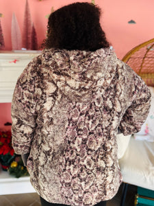 Snake Print Oversized Fluffy